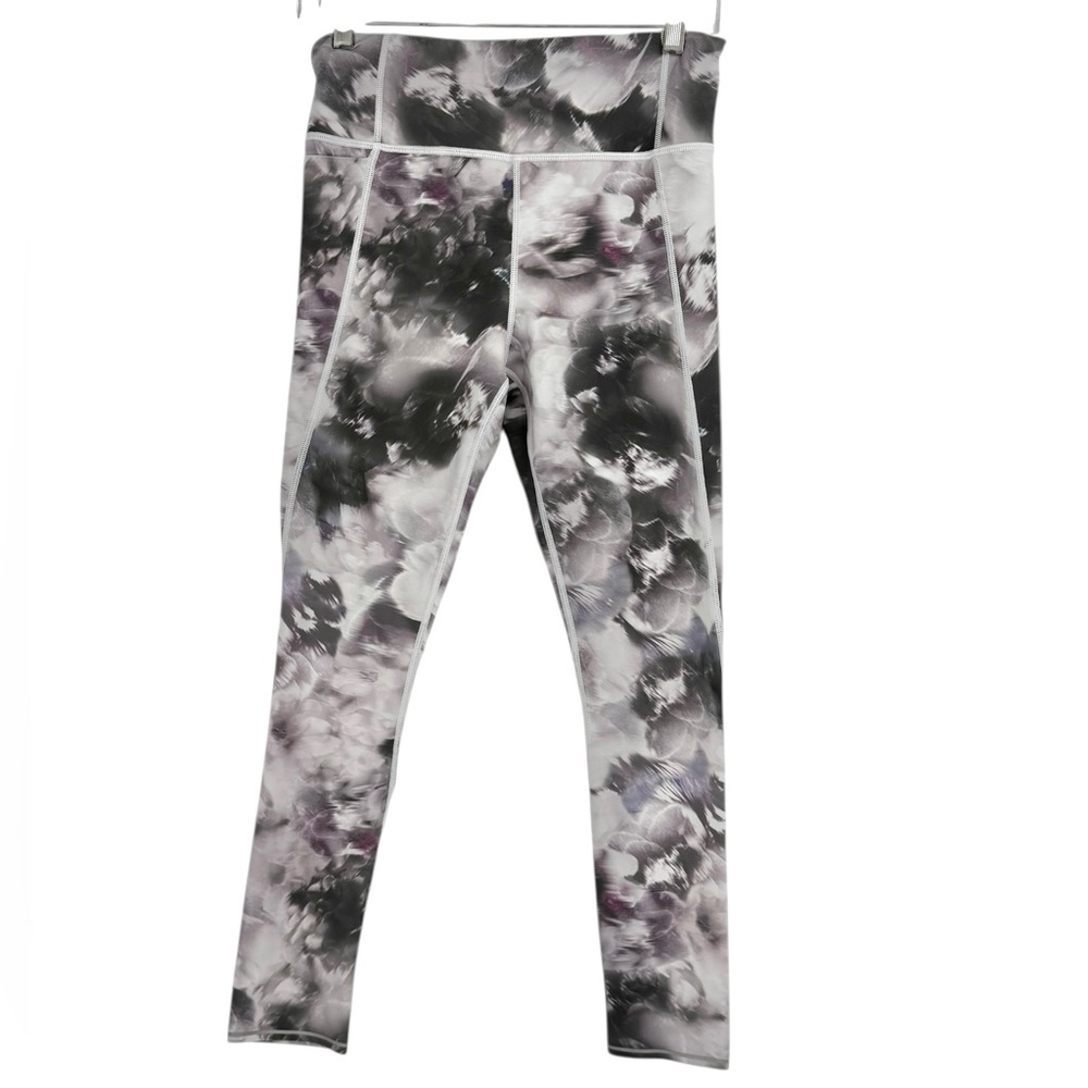 Athleta High Rise Smoky Floral Print Leggings Yoga Running Sculpt Long